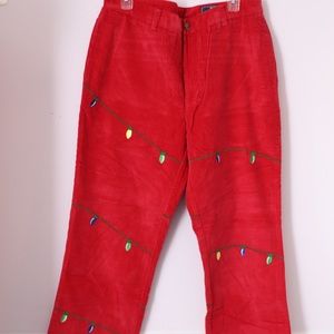Men’s Holiday Red Corduroy Vineyard Vines Pants